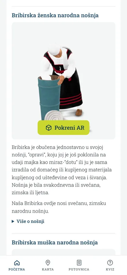 Iz projekta · Bribirska narodna nošnja u AR-u